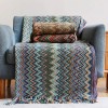 Fennco Styles Boho Zigzag Throw Blanket – 50" x 60"