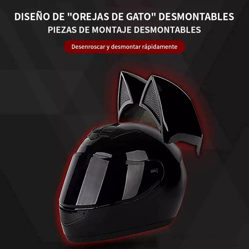 generic Casco De Motocicleta Con Orejas De Gato For Mujer,