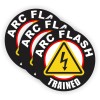 Unbranded/Generic 3pk ARC Flash Trained Hard Hat Stickers | Electrician Decals Label Electrical