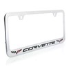 C6 Corvette License Plate Frame with C6 Flags