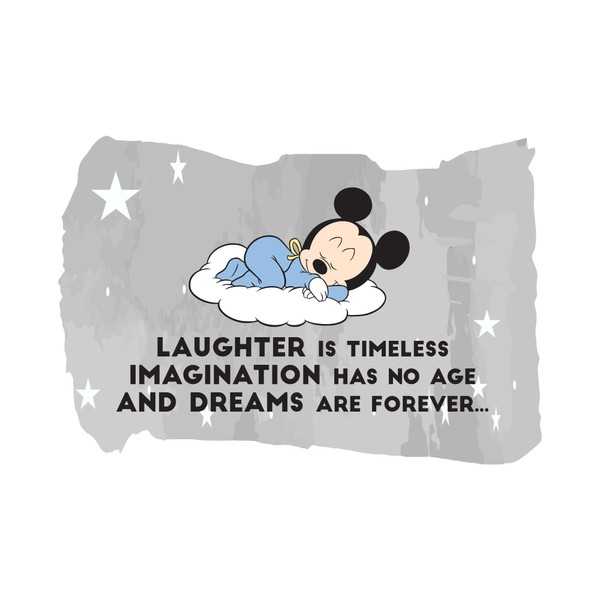 Laughter is Timeless Imagination has no Age Inspirational Quote Wall