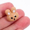 NUOBESTY 12pcs Rabbit Shaped Resin Buttons for Crafting Easter Decor