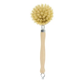 Elliott Wooden dish brush with Natural tampico fibres, Long reach washing up brush ideal for cleaning glasses, plates, pots and pans, replacable brush heads available.