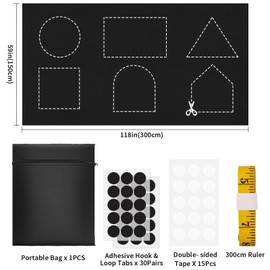 MI CASA Blackout Blind, 300x150cm Portable Stick on Blinds for Windows, Temporary Blackout Curtains Suitable for Cutting any Size Shape for Bedroom, Indoor and Outdoor, Black