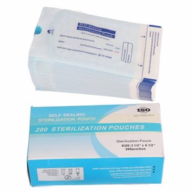 200Pcs/Box Gear Self Sealing Sterilization Bag For Self Sealing Sterilization Sterilization Pouch For For Sterilisation Pouches Cleaning Tools(90 * 165Mm)