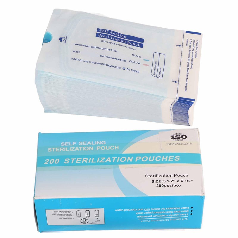 200Pcs/Box Gear Self Sealing Sterilization Bag For Self Sealing Sterilization