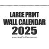 Large Print Wall Calendar 2025 Letter Size