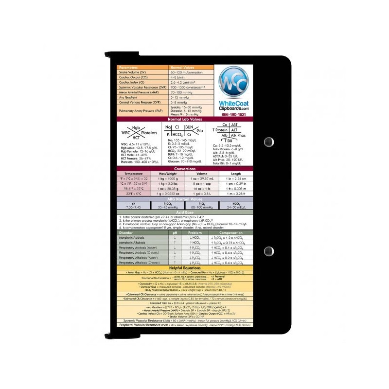 WhiteCoat Clipboard - BLACK - Medical Edition
