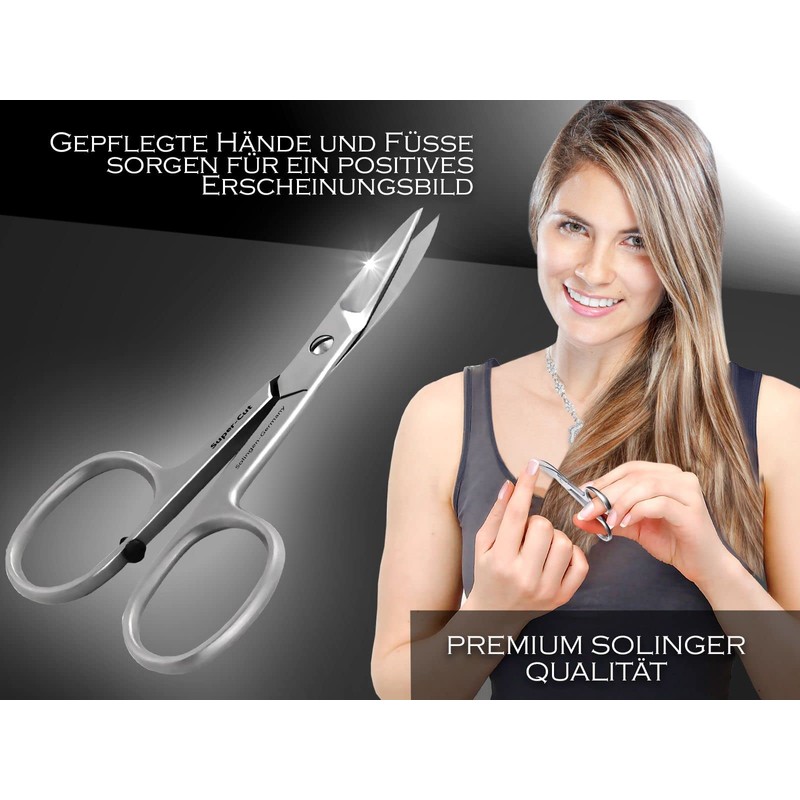 Premium Nail Scissors from Solingen with One-Sided Micro Teeth Toenail