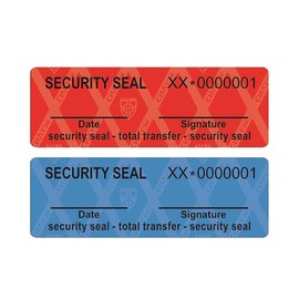 Pack of 100 Transfer Type Seal Security Labels VOID, Security Seal (60 x 20 mm, Red)