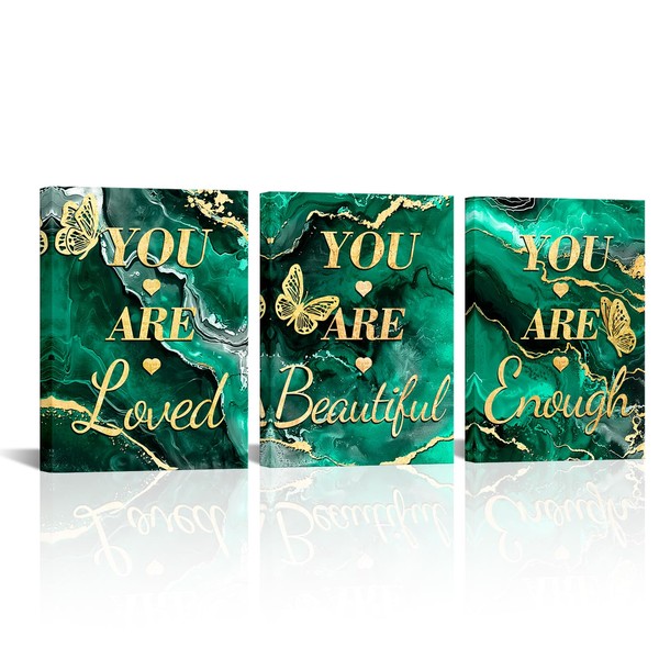 LevvArts Inspiration Wall Decor You Are Loved/Beautiful/Enough Sign Painting for