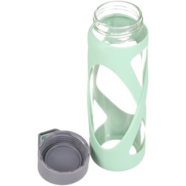 LOCK & LOCK X-Band Borosilicate Glass, 17 oz, Green Water Bottle