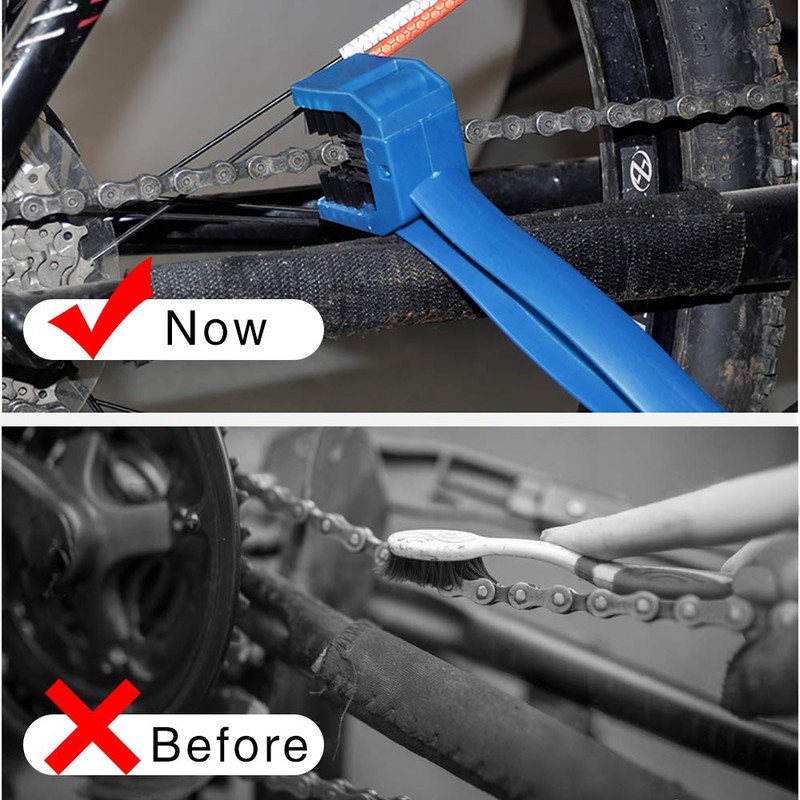 Chain Brush for Cleaning Motorcycle, Bicycle and Scooter Chains