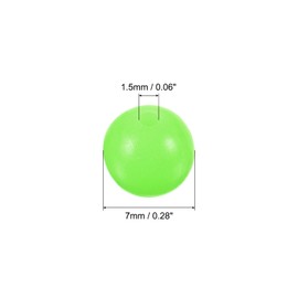 PATIKIL 7mm Luminous Fishing Beads, 200 Pieces Soft Plastic Glow Fishing Bait Eggs Rig Bead Tackle Tool Round, Green