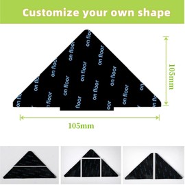 10 pcs Triangle Rug Gripper,Carpet Anti-Slip Stickers,Washable and Reusable Carpet Tape,Anti-Slip Fixing Stickers for Carpet Floor MATS,for Hardwood Floors and Tiles,Keep Corners Flat