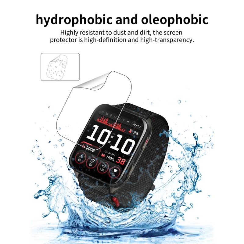 toergy tpu screen protector for Garmin Venu X1 smartwatch with