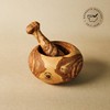 DAS OLIVENHOLZBRETT® Mortar and Pestle Round Approx. 12 cm