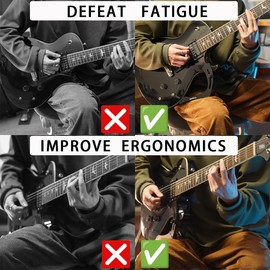 Guitar Foot Rest - Adjustable Width Guitar Support for Electric, Classical & Acoustic Guitar Leg Rest | Aluminum Alloy Guitar Leg Rest with Interchangeable Parts | Gift for Men Guitar Players Guitaris