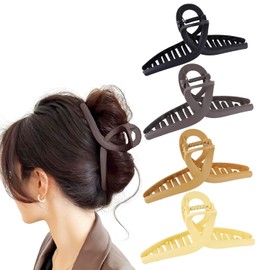 Hair Claw Clips - Claw Clips for Thick Hair - Large Hair Clips for Women (Neutral)