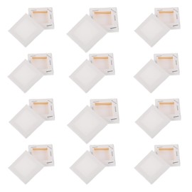 LALAFINA aquete de 24 mini paneles de lona de 4 x 4 pulgada, mini azulejos magnéticos de pintura, paneles de arte de algodón estirado, Caballete de Pintura para Suministros