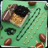 Kenning 24 Pcs Football Helmet Beaded Necklaces Bulk,Black,Gold
