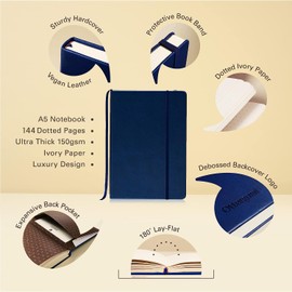 A5 Notebook Bullet Dotted or Lined Journal 150gsm Paper The Pro by Ottergami