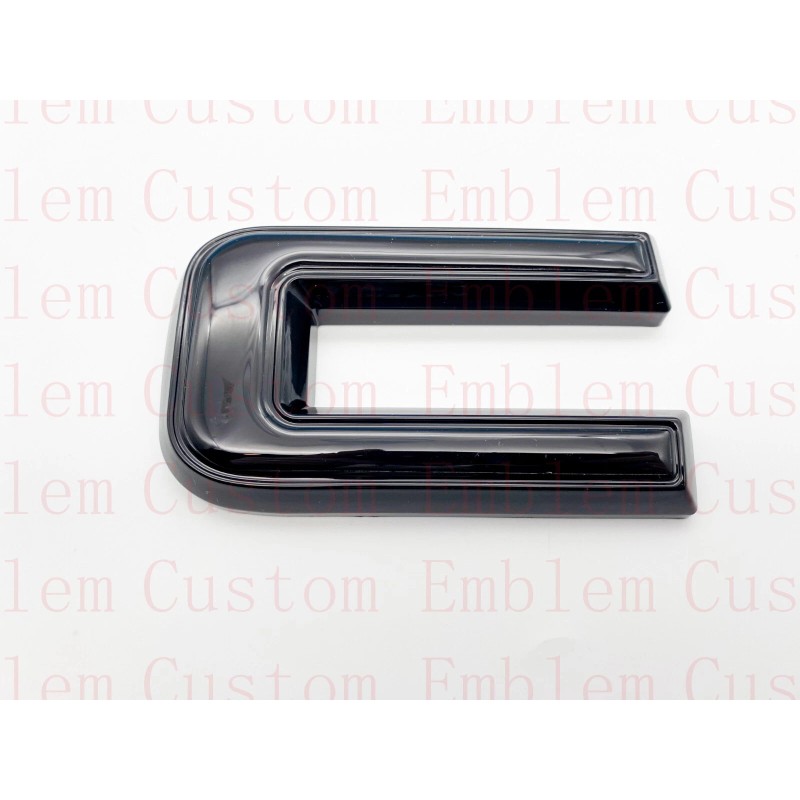 Auto Tailgate Rear GMC Gloss Black OVERLAY Emblem Badge Fit