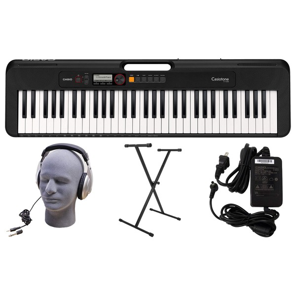 Casio CT-S200BK 61-Key Premium Keyboard Pack with Stand, Headphones &
