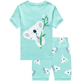 Little Hand Toddler Baby Koala Pajamas for Girls 2Pcs Cotton Sleepwear Nighty Jammies Children Pant Sets Size 2T