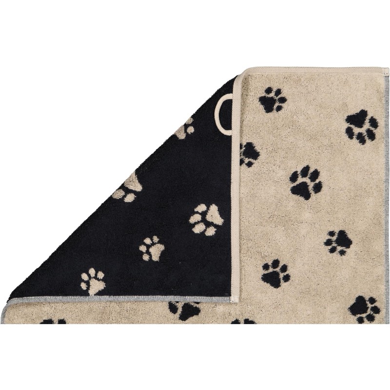 Cawö Home Hand Towels We Love Dogs Paws 6247 Black