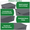Idotry Plastic Storage Baskets with Lids, Organizer Bins, 6-Pack, Gray