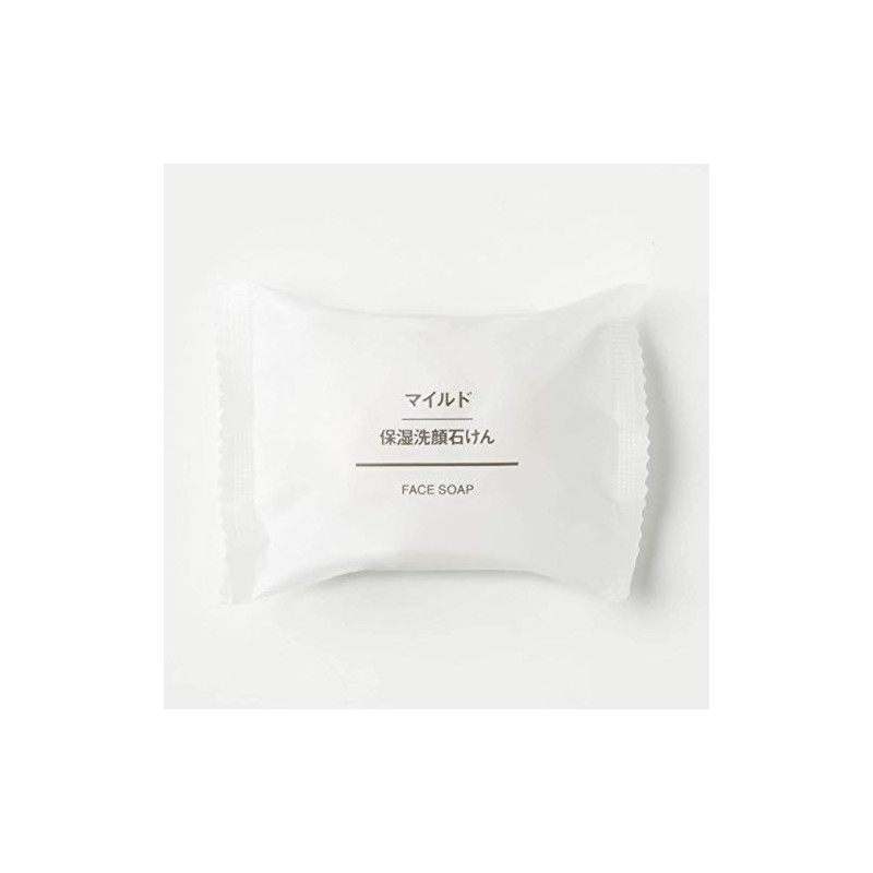 MUJI 82202205 Mild Moisturizing Facial Washing Soap, Portable