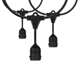 Satco S8039 Incandescent Indoor/Outdoor String Lights, Black, Bulbs Not Included, 24 Feet (Pack of 1)