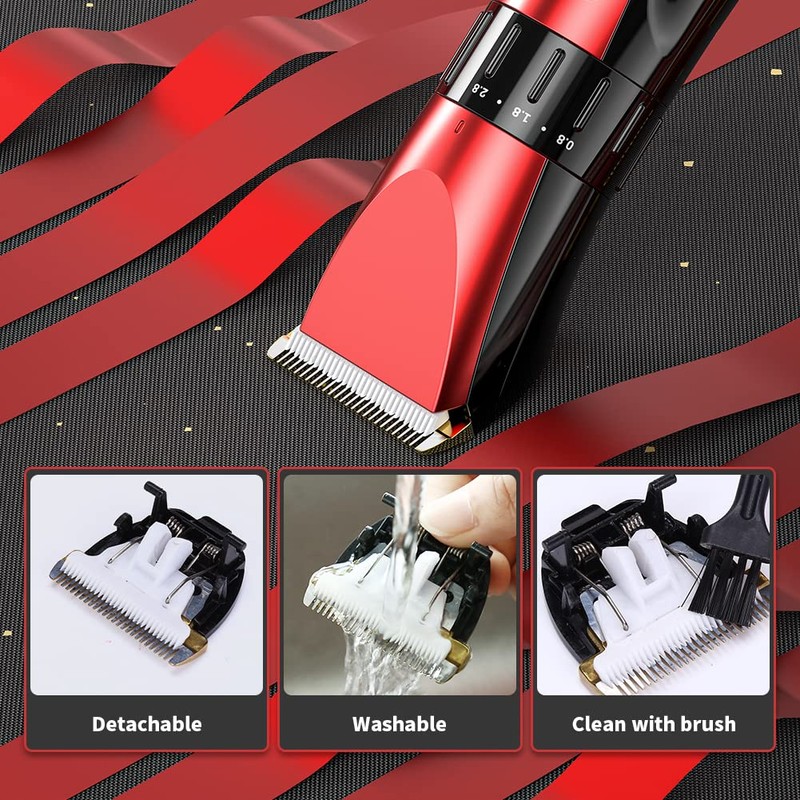 Hair Clippers Men Cordless Adjustable Blade 7 Limited Comb Cape