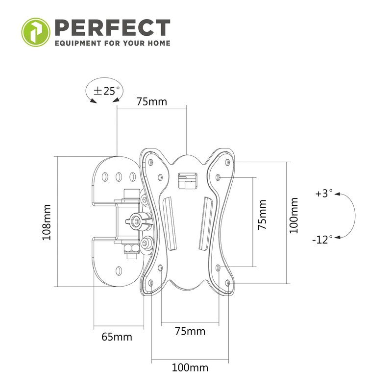Perfect TV Mount Swivel Vesa 100