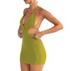 Women's Halter Bodycon Mini Dress Sleeveless Tie Backless Hollow Out