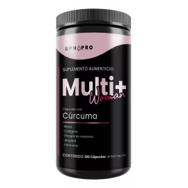 Bpn Pro Multivitamínico Mujer Vitaminas Cúrcuma Colágeno Ácido Fólico Maca Vinagre De Sidra De Manzana Biotina Vitamina C Jengibre Pimienta Bpn Pro Multi Plus Woman 180 Cápsulas para Salud Integral