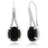 Gem Stone King 8.00 Ct Oval Black Onyx 925 Sterling