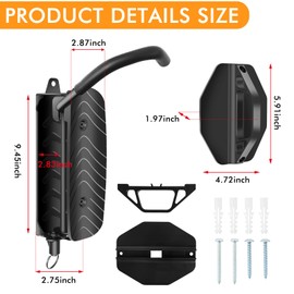 MILADO Swivel Bike Wall Mount,Bike Rack,Bike Hooks For Garage,Bike Hanger Wall Mount,Space Saving Wall Bike Rack,Mountain Bike Wall (2 PACK)