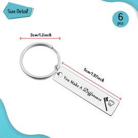 Ximalun 6Pcs Dentist Appreciation Gifts Dentist Keyring Dental Hygienist Gift Dentists Assistant Gift Dental Staff Coworker Gifts