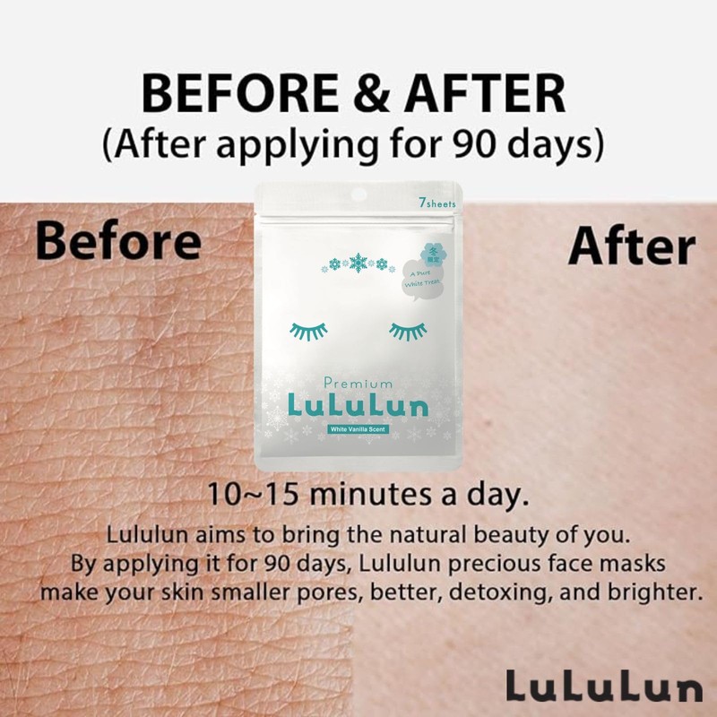 Face Mask, Face Pack, Premium Lulun, Snow (White Vanilla Scented),