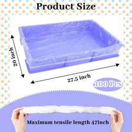 BNOSDM 100 PCS Disposable Rabbit Cage Liner Plastic Guinea Pig Cage Bedding Hamster Litter Pan Bags Universal Toilet Film For Bunny Chinchilla Ferret Hedgehog Small Animals (47")