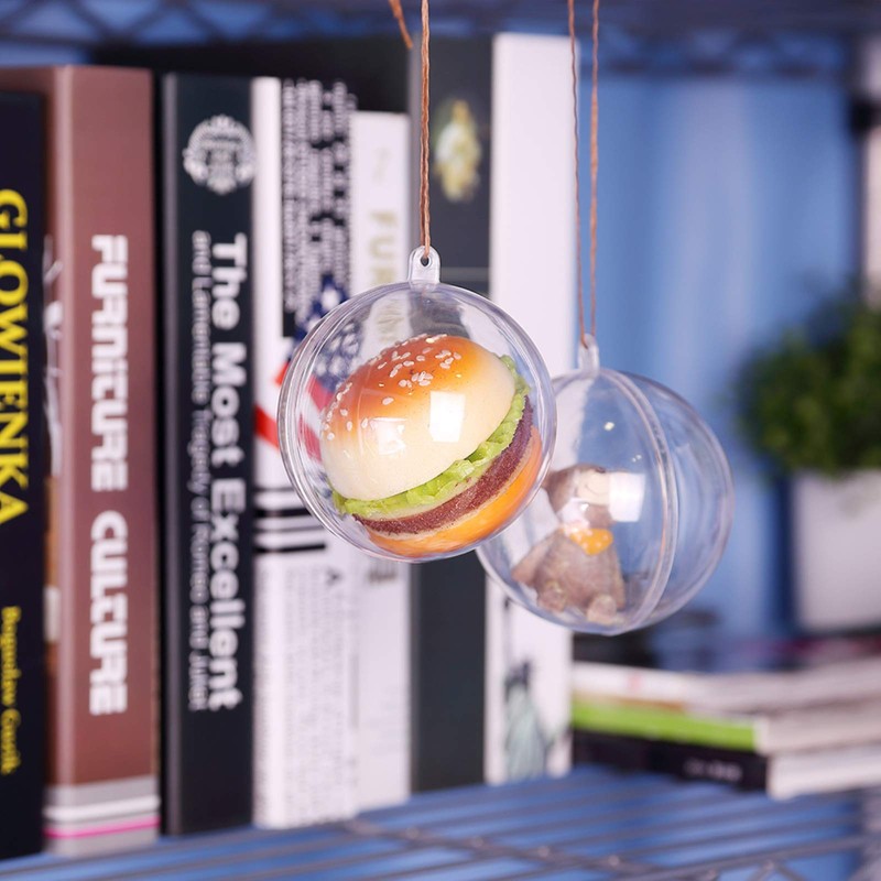 AGM 20pcs Fulfillable Chrismtams Baubles 8cm, Make Your Own Clear