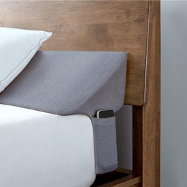 King Size Bed Wedge Pillow Headboard Pillow Mattress Wedge Bed Gap Filler Fill The Gap (0-7") Between Your Headboard and Mattress for Sleeping Backrest Pillow（Grey 76"x10"x6"）