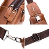 Leather Sling Bag Crossbody Backpack for Men Women Outdoor Travel