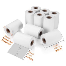20 Pcs Thermal Paper, for Mobile 58mm 30mm Mini Thermal Printer Cash Register POS Receipt Paper Roll
