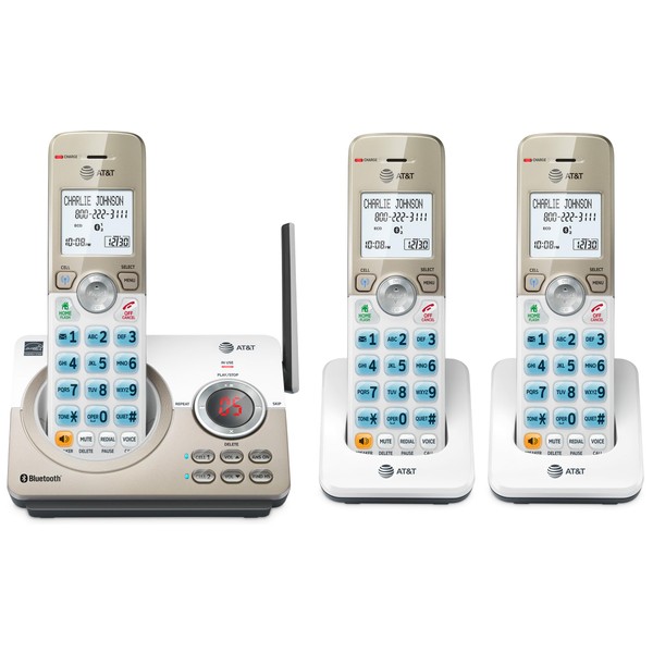 AT&T DL72319 DECT 6.0 3-Handset Cordless Phone for Home with