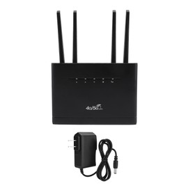 4G LTE Wireless Router 300Mbps 4 High Gain Antenna Mobile WiFi Hotspot Router with SIM Card Slot for Asia 100‑240V US Plug