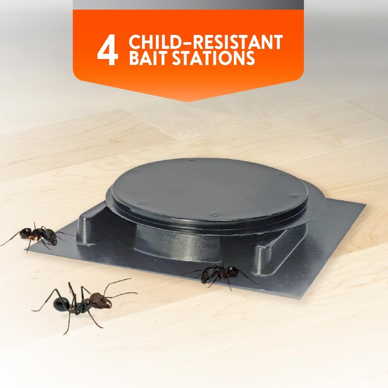 Home Plus Ant Killer Plastic Bait Stations, 4 Count