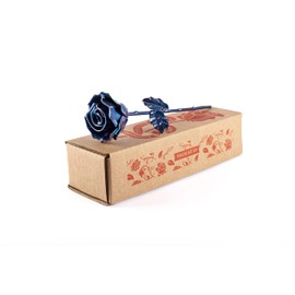 Forging Art Bcn Hand Forged Eternal Wrought Iron Rose (Cyan)
